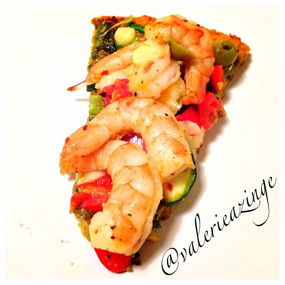 Marinated Shrimp Scampi On Sweet Potato Pizza Crust My Digital Kitchen 